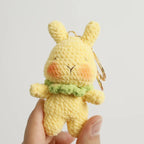 Cute Mushroom Rabbit Crochet Keychain Bunny Bag Charm
