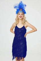 1920s Crystal Feather Flapper Headband for Women