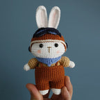 Cute Mushroom Rabbit Crochet Keychain Bunny Bag Charm
