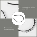 Silver Studded Punk Spike Metal Headband for Women
