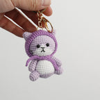 Exquisite Kitten Crochet Keychain Cute Cat Bag Charm