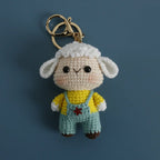 Cute Puppy Crochet Keychain Handmade Dog Bag Charm