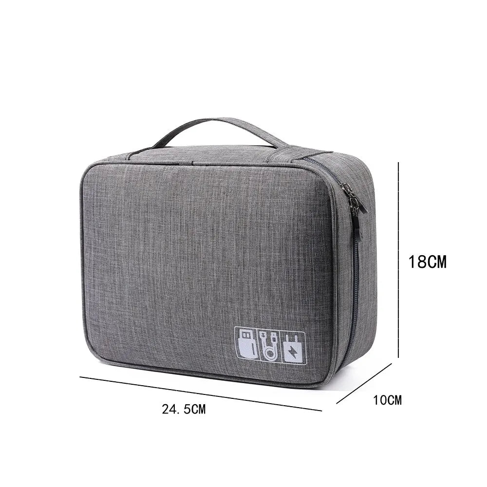 Waterproof Travel Electronics Cable Organizer Bag