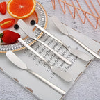 2-Piece Stainless Steel Butter Knife Set – Multifunction Cheese & Jam Spreader