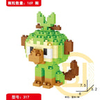 DIY Pokemon Blocks Small Cartoon Mini Building Block Pikachu Charizard Eevee Mewtwo Anime Assemble Action Model Dolls Toys