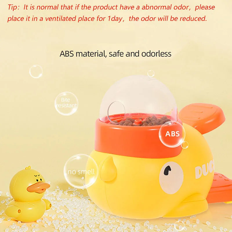 Interactive Duck Pet Feeder Puzzle Toy Slow Feeding Anti Slip
