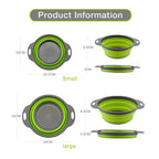 Foldable Silicone Vegetable Washing Basket – Fruit Cleaner & Food Drain Strainer