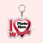 Custom Text I Love My Boyfriend Girlfriend Keychains Key Chain Photo Wife Hot Mom Dad King Queen Idol Baby Family Keychains Gift