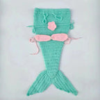 Mermaid Set Newborn Photography Clothes for 0-6M Girls Toddler Bodysuit Baby Souvenirs Photography Accessories