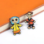 Horror Animated Films Doll Enamel Pins Cartoon Character Role Brooch Lapel Badge Punk Halloween Jewelry Gift for Friend