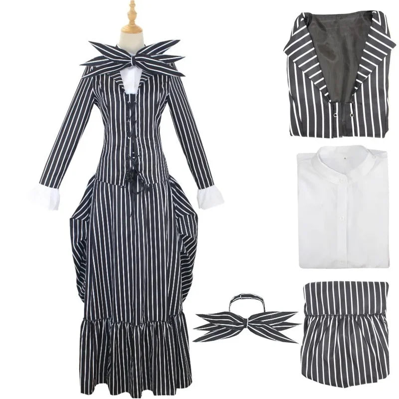 Role playing Christmas Eve horror Jack Cos dress skeleton Jack men and women full set of Christmas and Halloween costumes new