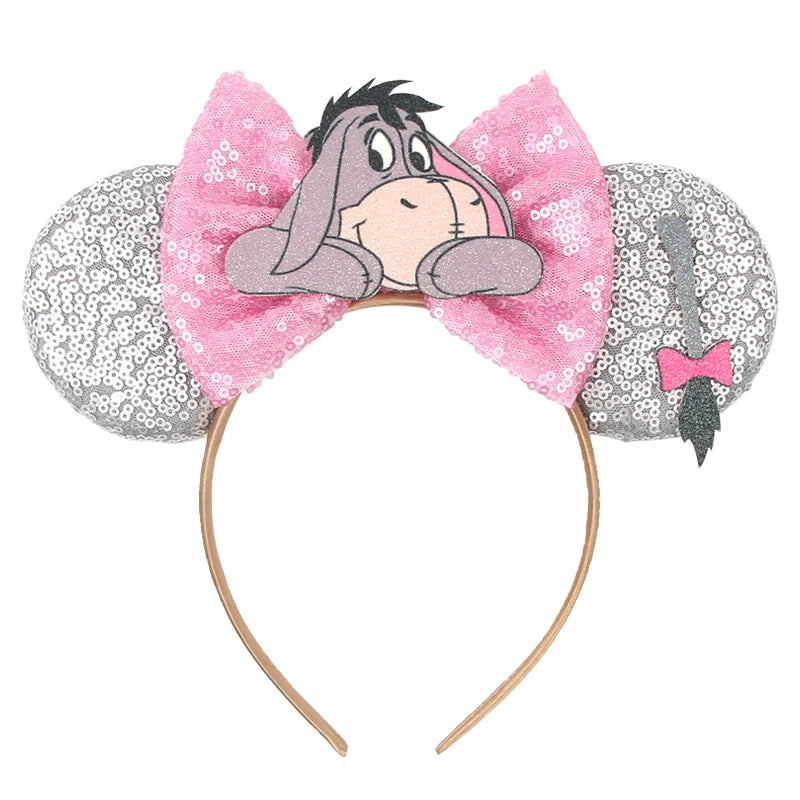 Sequin Mouse Ears Bow Headband for Women & Girls