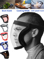 Transparent Kitchen Face Shield Anti-Fog Protective Visor for Cooking