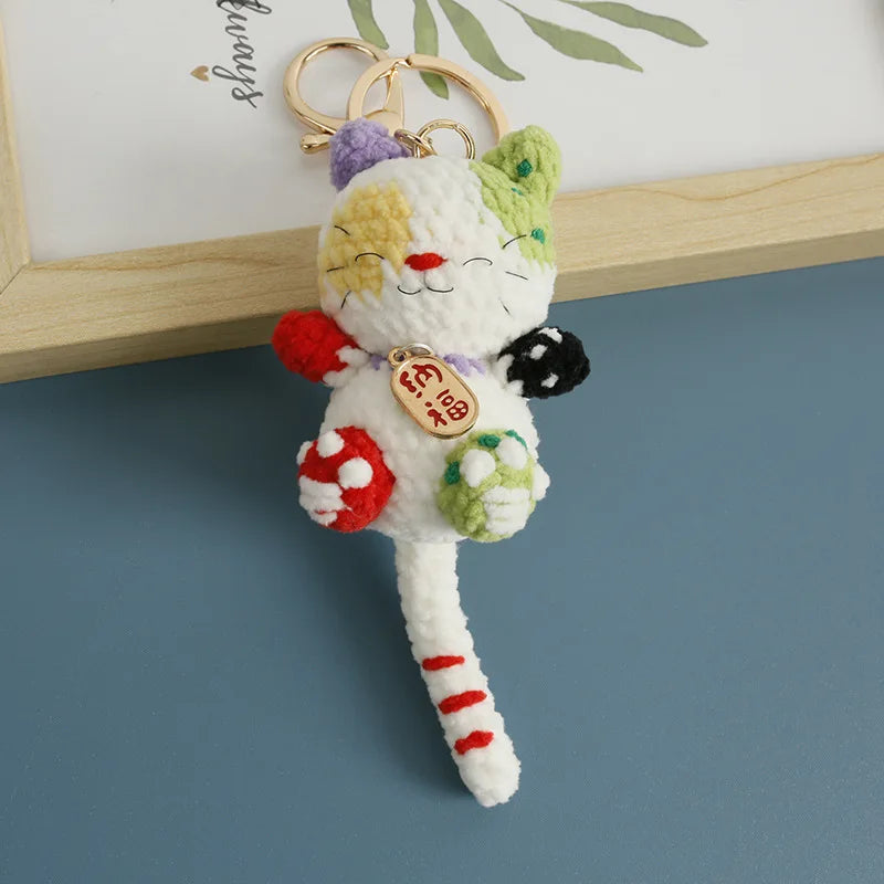 Small Cat Crochet Keychain Cute Kitten Bag Charm