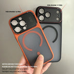 Luxury Magnetic Camera Bumper Protection Case For iPhone 17 16 15 14 18 Pro Max 18P Wireless Charge Shockproof Matte Clear Cover