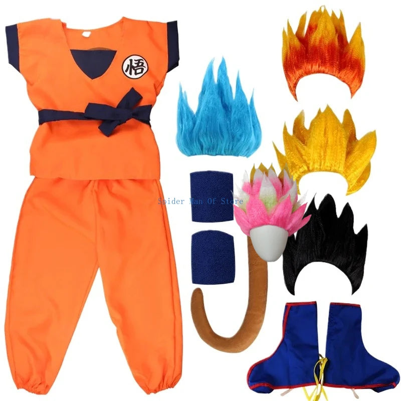 Son Goku Anime Cosplay Costume Set – Kids & Adult Outfit