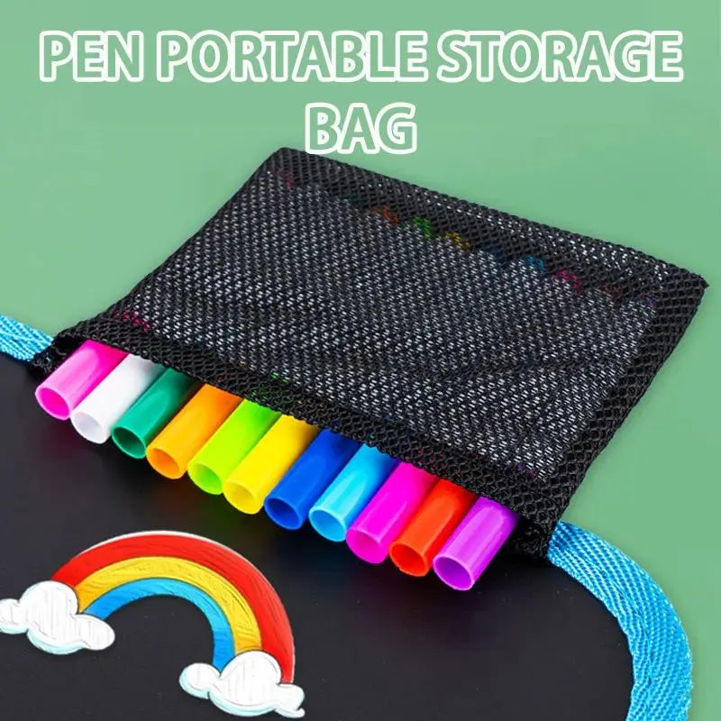 Erasable Reusable Doodle Book Drawing Pad with 12 Watercolor Pens