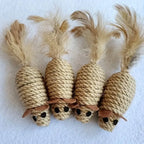 Sisal Cat Mouse Toy Interactive Bite Resistant Kitten Play Toy