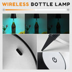 LED Table Lamp Wireless Wine Bottle Lamp USB Rechargeable Table Light Touch Control Dimming for Bar Club Cafe Atmosphere Decor