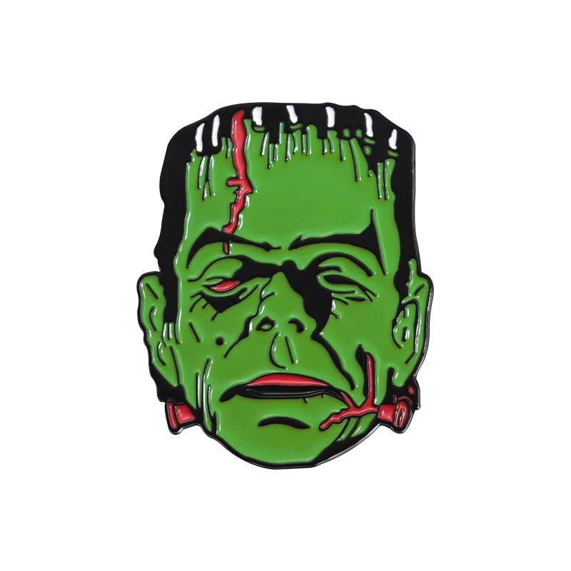 Halloween Horror Movie Collection Enamel Pin Thrilling Mask Film Figure Brooches Lapel Badge Punk Jewelry Gifts For Kids Friends
