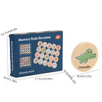 Wooden Memory Matching Pattern Puzzle Game for Kids Learning Fun