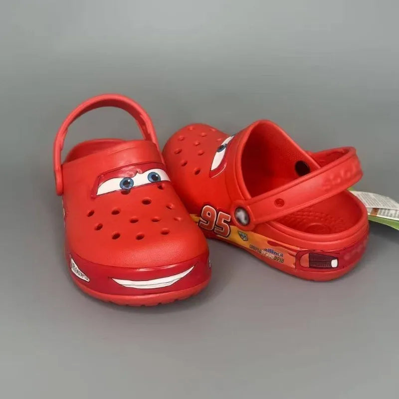 Lightning McQueen Kids Sandals – Cartoon Summer Beach Slippers