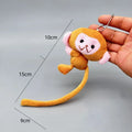 Long Tailed Monkey Plush Keychain Cute Bag Charm