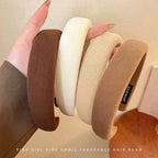 Solid Color Sponge Wide Headband for Women