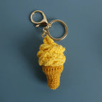 Cute Crochet Ice Cream Keychain Cone Bag Charm