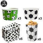 Soccer Theme Disposable Tableware Set Paper Plates Cups Napkins Tablecloth Boys Sports Football Birthday Party Decor Supplies