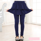 Kids Leggings for Toddler Baby Girls Pants Spring Autumn Fake Two Skirt-Pants Children Trousers Cotton Legging 2-10 Y