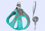 Pet Harness Vest Chest Rope Set for Small Medium Dog Outdoor Walking with 1.5m Rope Reflective Breathable Adjustable Pet Harness