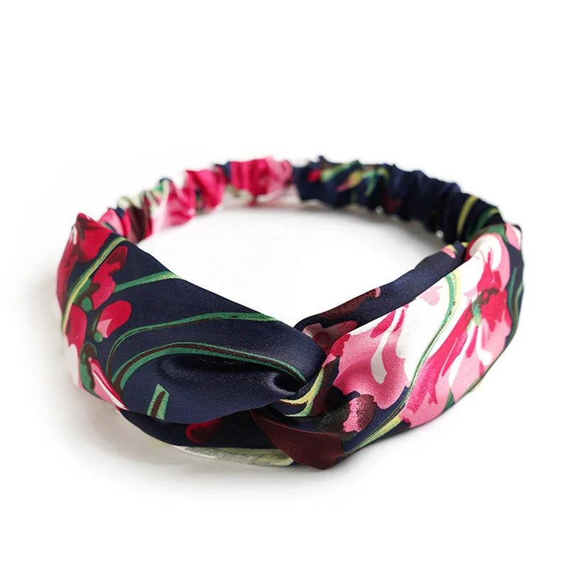 Boho Cross Knot Elastic Headband for Women