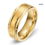 Charm Couple Rings Romantic Women Red Rhinestones Rings Set Trendy Men Stainless Steel Celtic Dragon Rings Wedding Band Jewelry