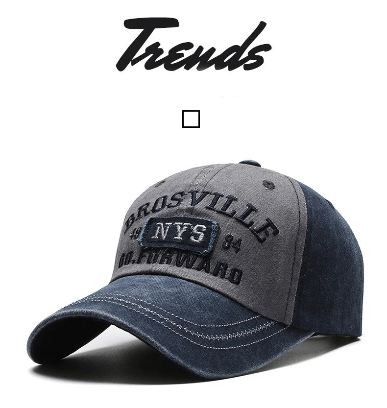 Washed Embroidered Baseball Cap with Curved Brim for Everyday Style