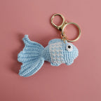 Funny Shrimp Crochet Keychain Cute Ocean Bag Charm