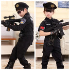 Halloween Children Policeman Cosplay Costume Boys Girls Kid Police Uniform Army Policemen Clothing Sets Party Dress Up Gift