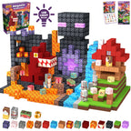 Funxinee Dinosaur Theme Park Magnetic Blocks STEM Building Set