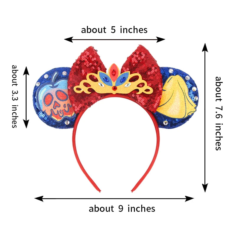 Sequin Mouse Ears Bow Headband for Women & Girls