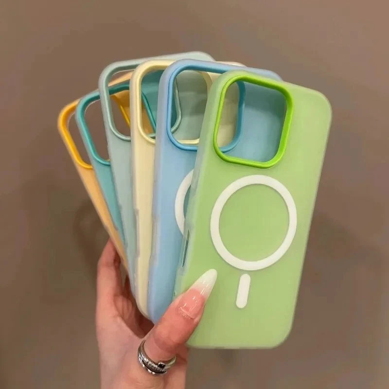 Luxury Candy 2 IN 1 For Magsafe Case for iPhone 18 17 16 15 14 Plus 13 11 12 Pro Max Air Magnetic Wireless Charge Bumper Cover