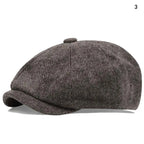 Retro Newsboy Octagonal Beret Cap for Classic Casual Style