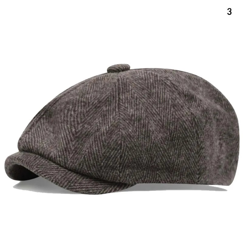 Retro Newsboy Octagonal Beret Cap for Classic Casual Style