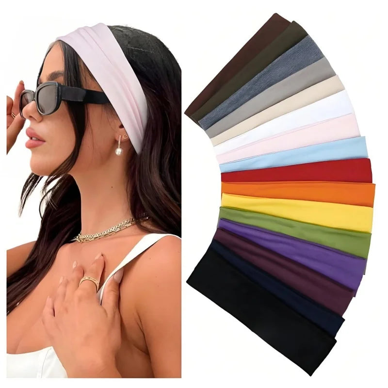Elastic Knitted Sports Headband for Women – Soft Stretch Hair Band