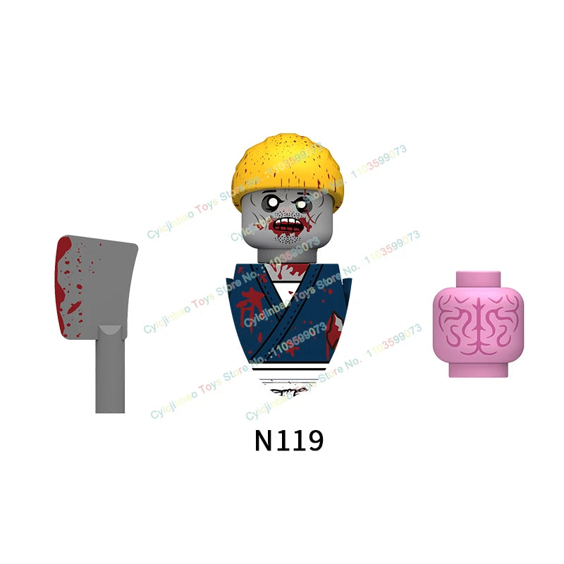 WM6075 WM6101 WM6102 Horror Movie Action Figure Building Blocks Halloween Series Character Accessories Model Brick Toys For Kids