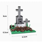 Novel Horrible Movie Halloween Pumpkin Witch Nun Vampire Zombies Building Blocks Mini Action Figure Toys
