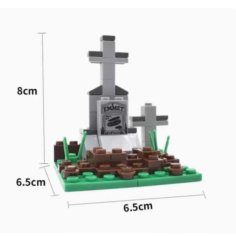 Novel Horrible Movie Halloween Pumpkin Witch Nun Vampire Zombies Building Blocks Mini Action Figure Toys
