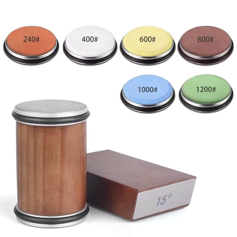 Rolling Knife Sharpener Kit – Magnetic Diamond Sharpening Stone with 15° & 20° Angle Guide