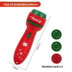 Christmas Cartoon Projection Flashlight  Creative Children Flashlight Toy Projector Baby Toys Bedtime Story Book Christmas Gifts