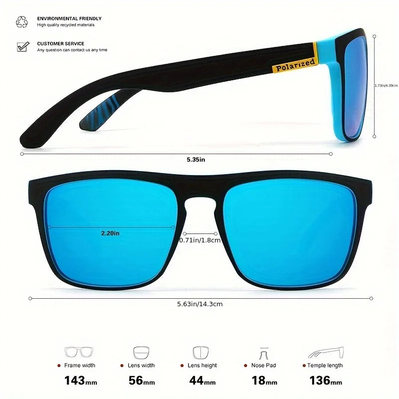 Vintage Square Polarized UV400 Sunglasses for Men & Women