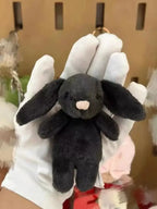 Stuffed Animals Cute Cartoon Rabbit Keychain Love Pompom Trinket Toy Girl Bag Car Keychain Mobile Phone Pendant Jewelry Gift